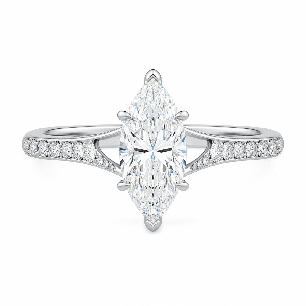 Celestial Drift Marquise Cathedral Ring