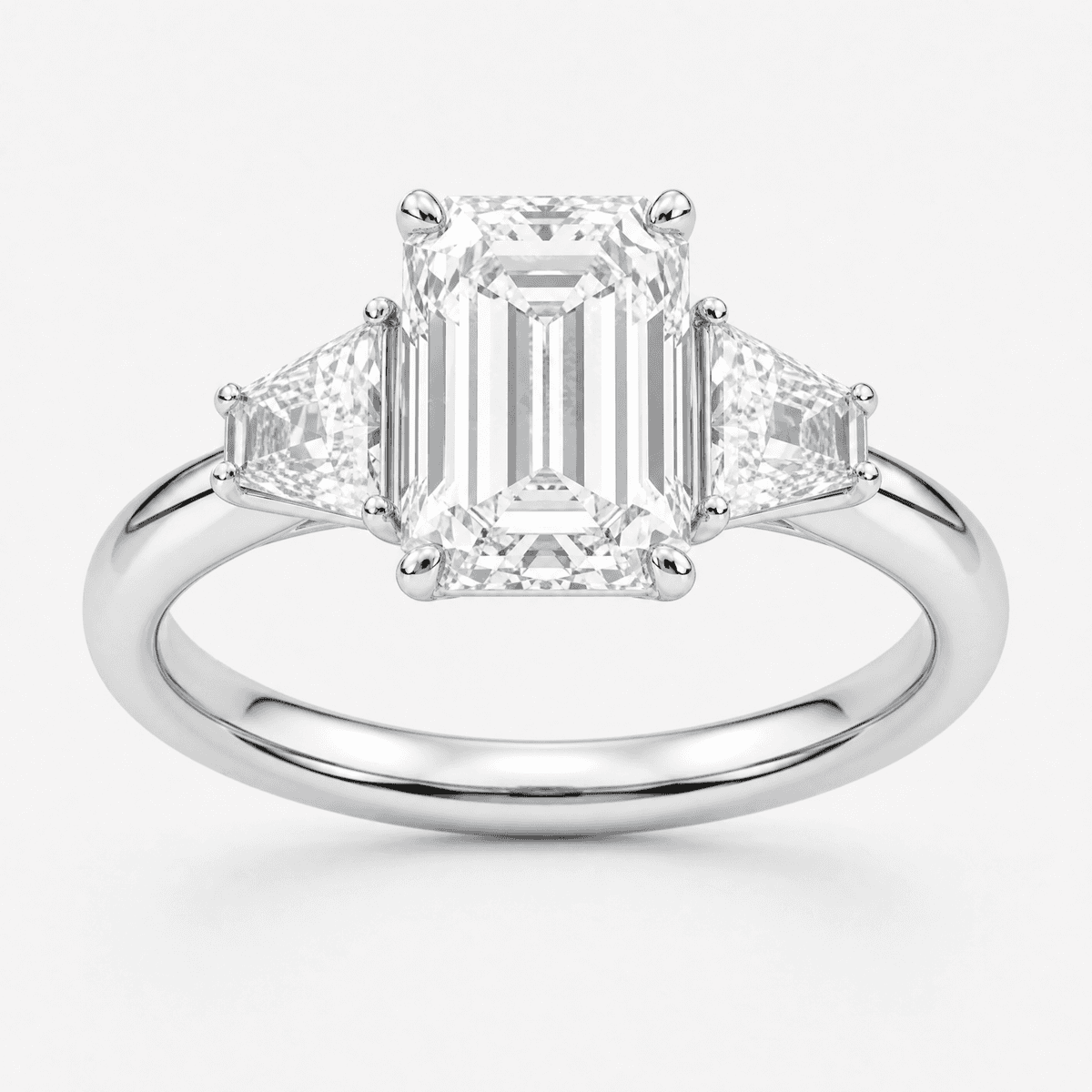 Emerald Cut Three-Stone Ring