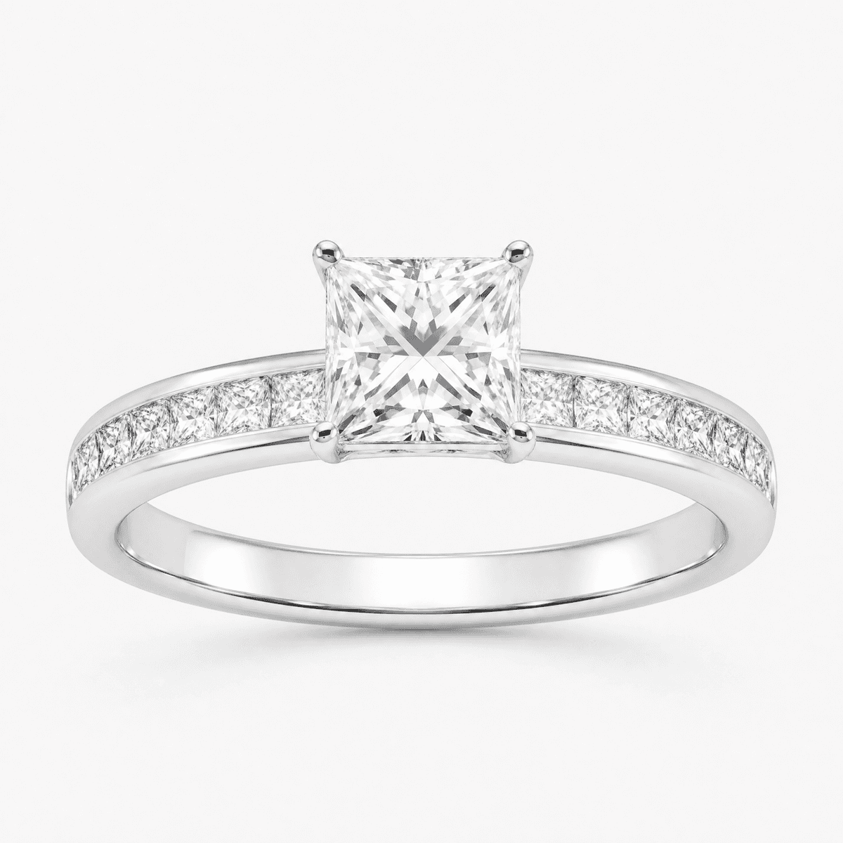 Princess Cut Channel-Set Ring
