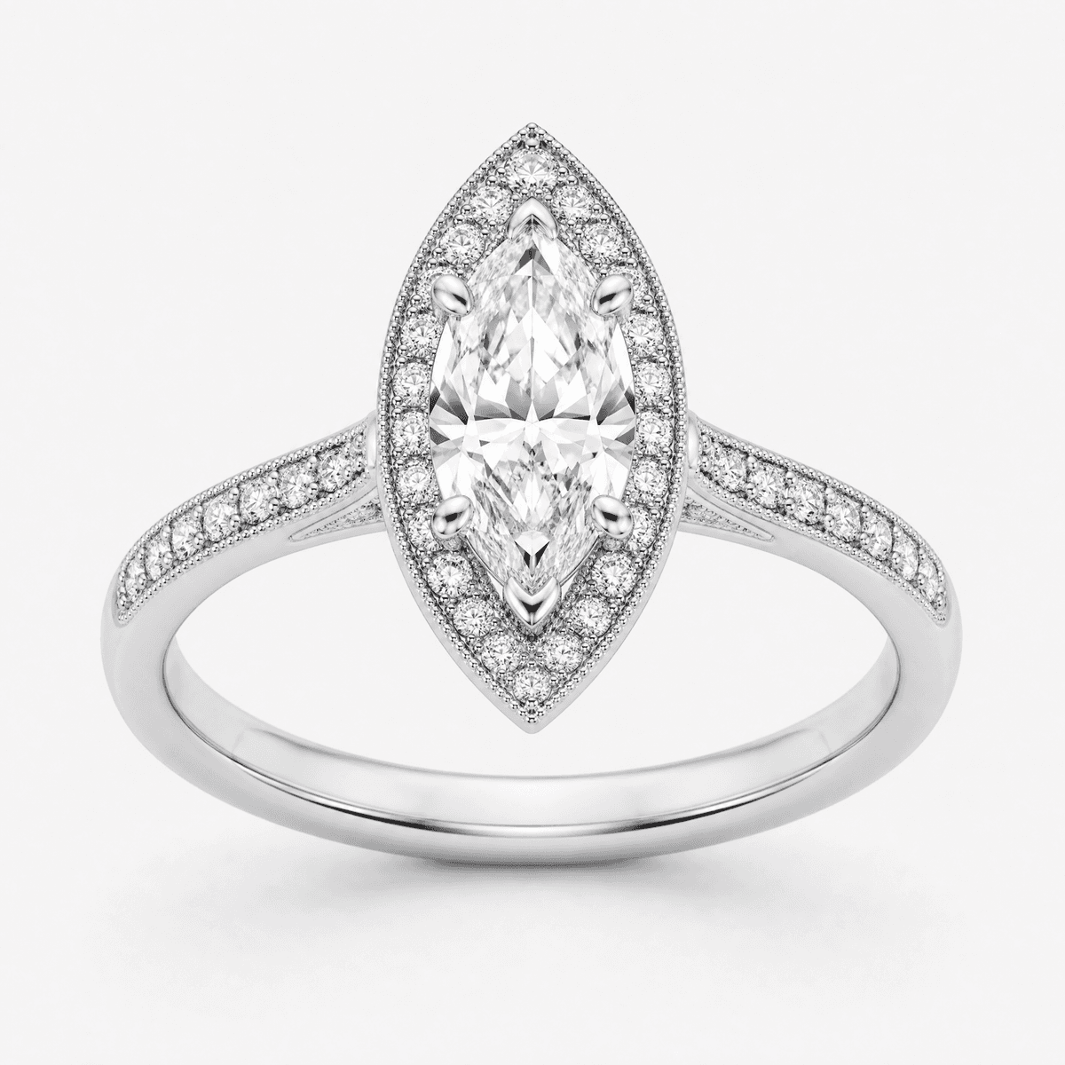 Marquise Vintage Halo Ring