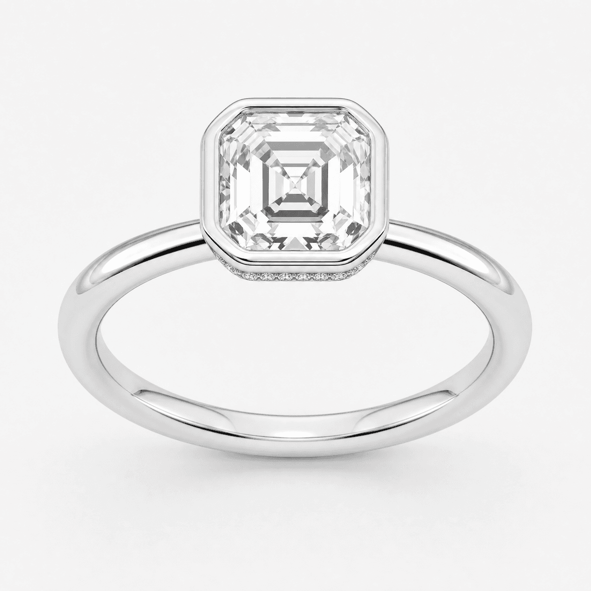 Asscher Bezel Ring