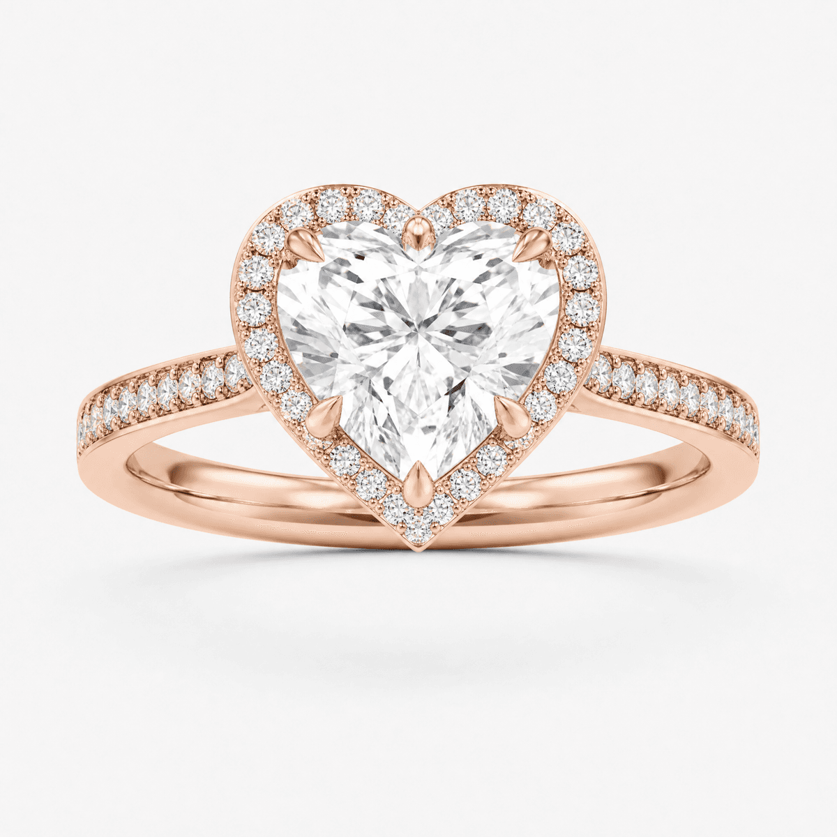 Heart Cut Halo Ring