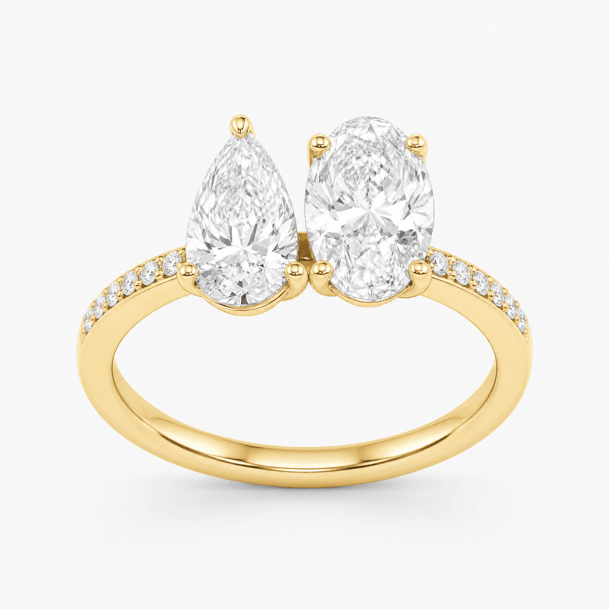 Oval Toi et Moi Ring