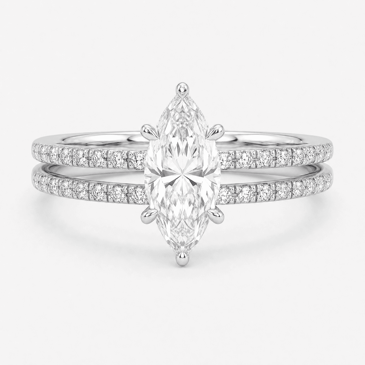 Marquise Double Band Ring