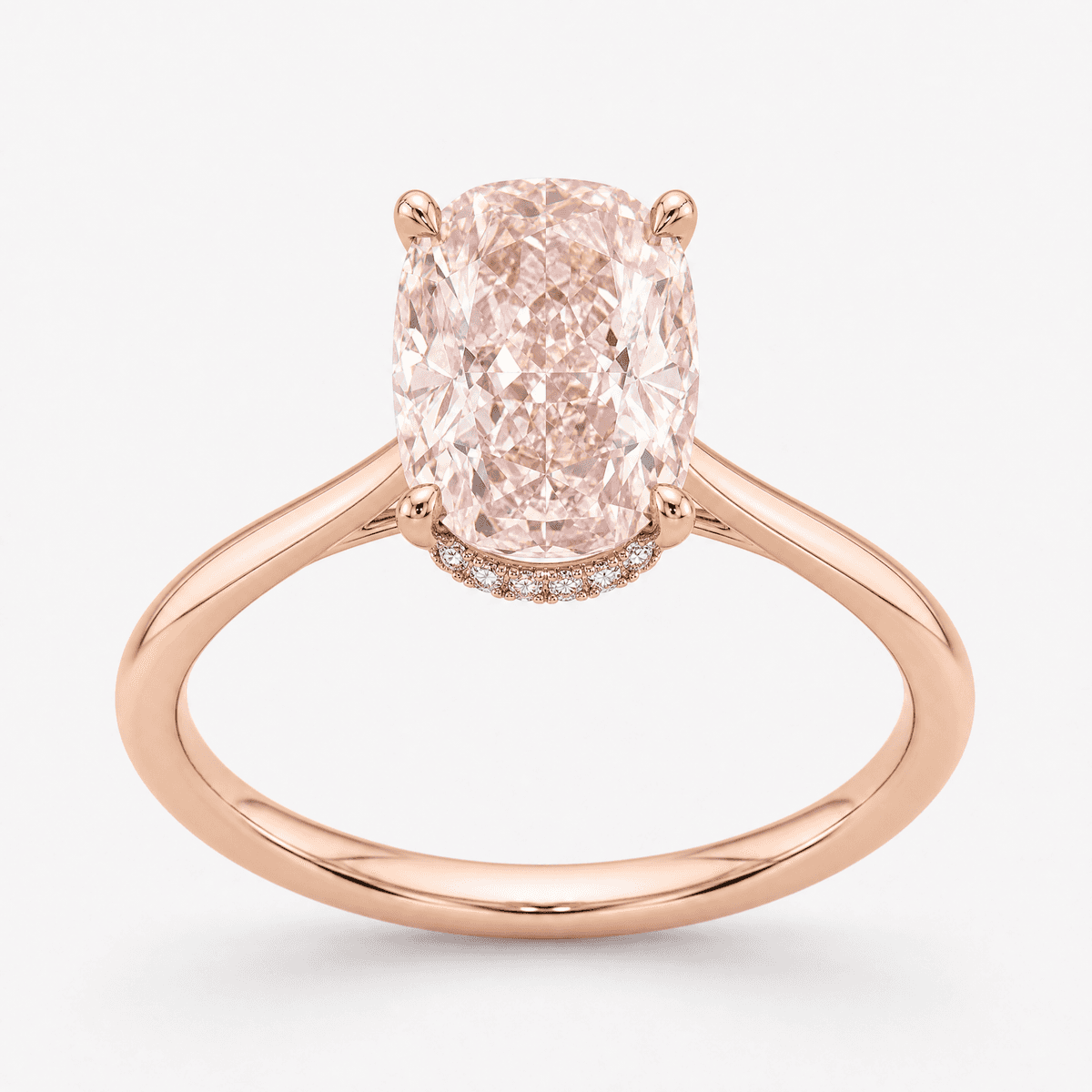 Pink Elongated Cushion Ring