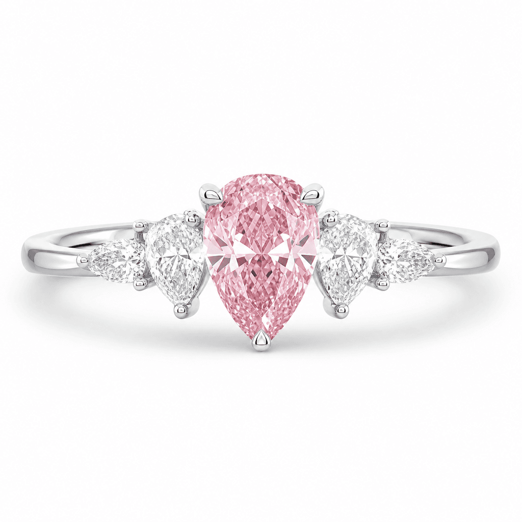 Étoile Blush Pear Three-Stone Ring