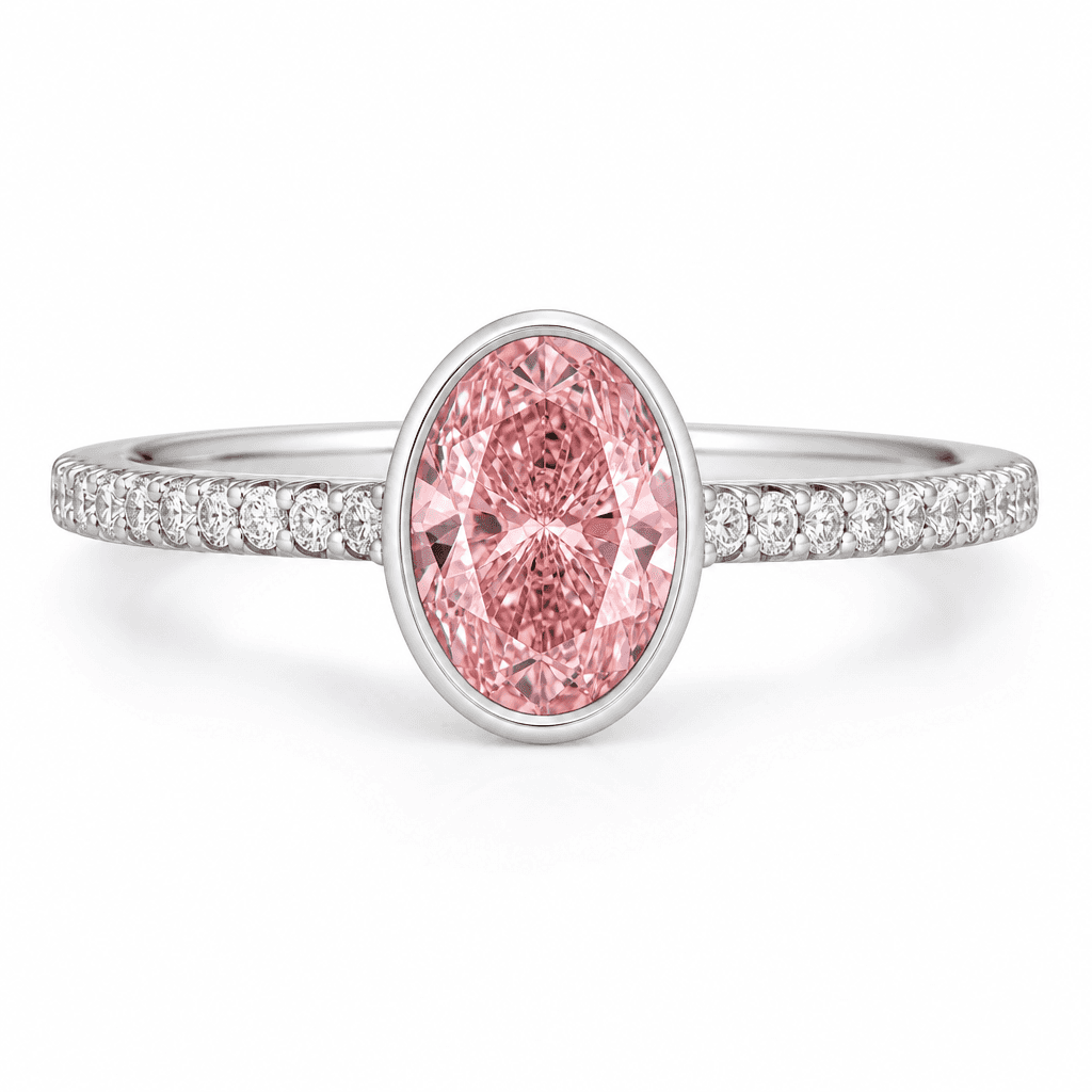 Vesper Blush Oval Bezel Ring