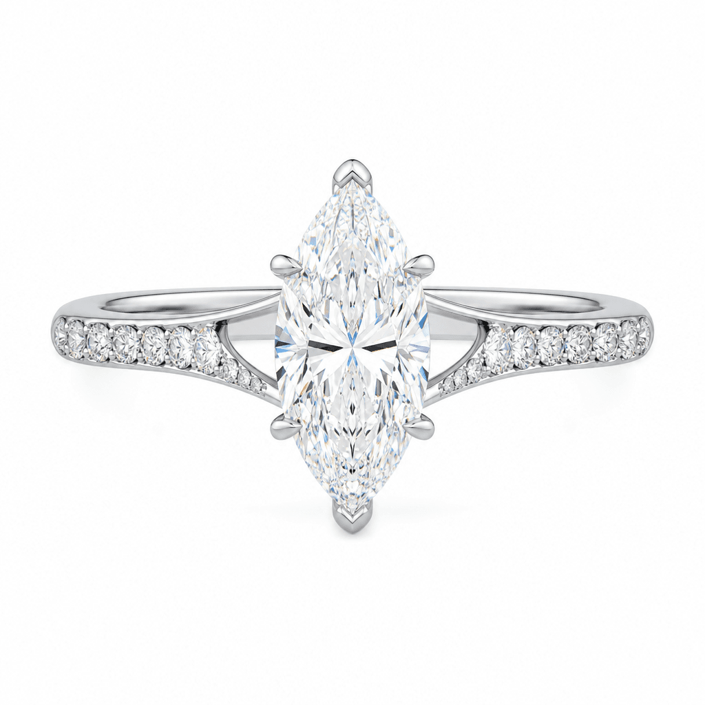 Celestial Drift Marquise Cathedral Ring