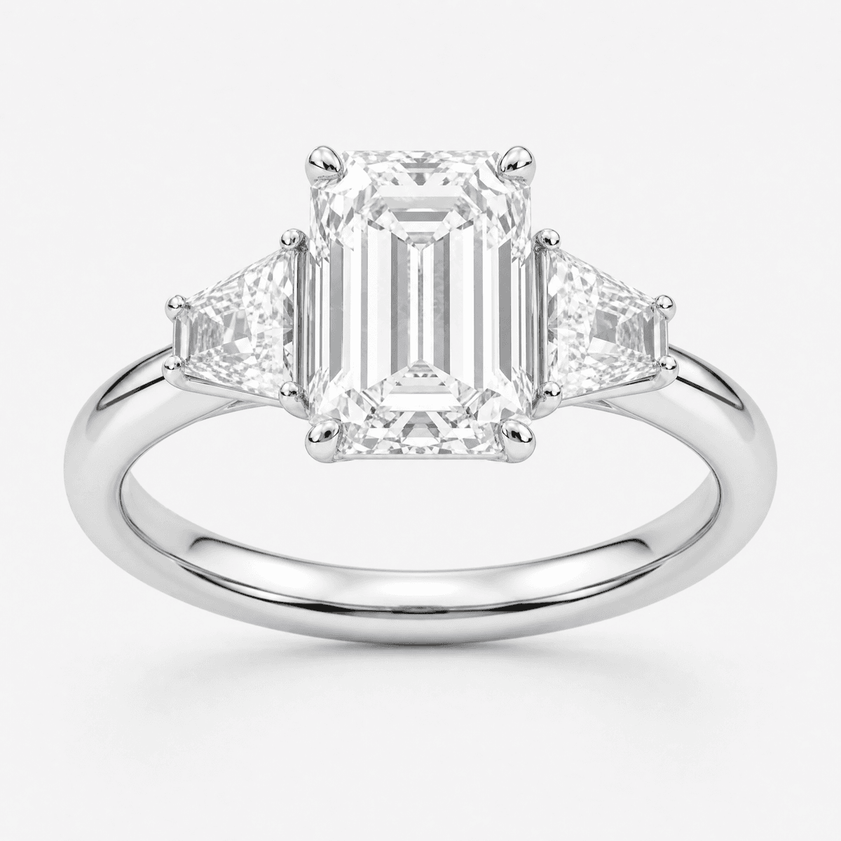 Emerald Cut Three-Stone Ring