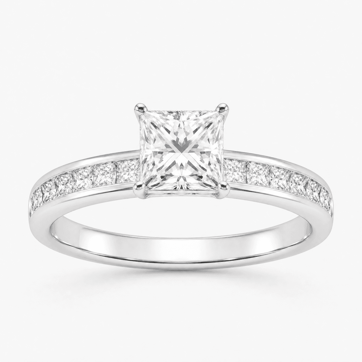 Princess Cut Channel-Set Ring