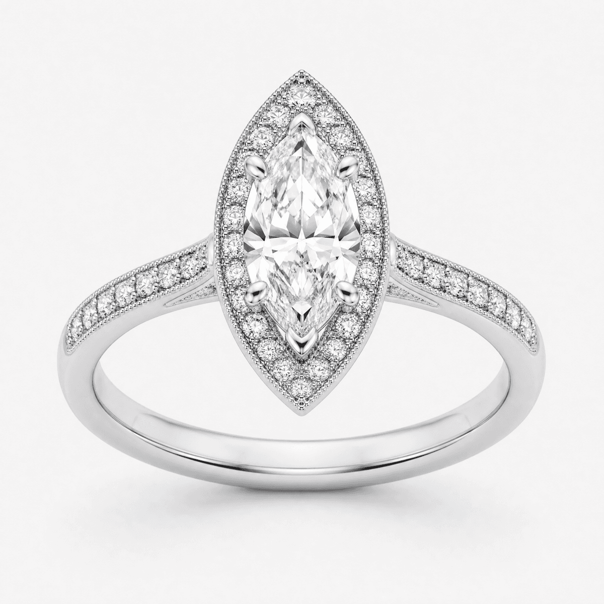 Marquise Vintage Halo Ring