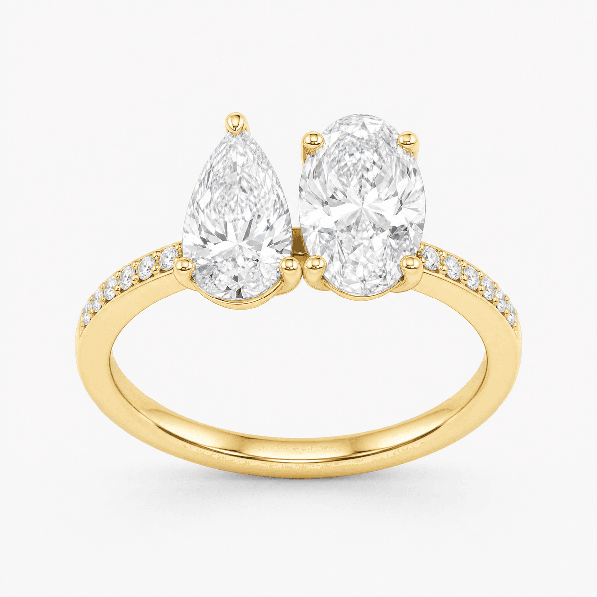 Oval Toi et Moi Ring