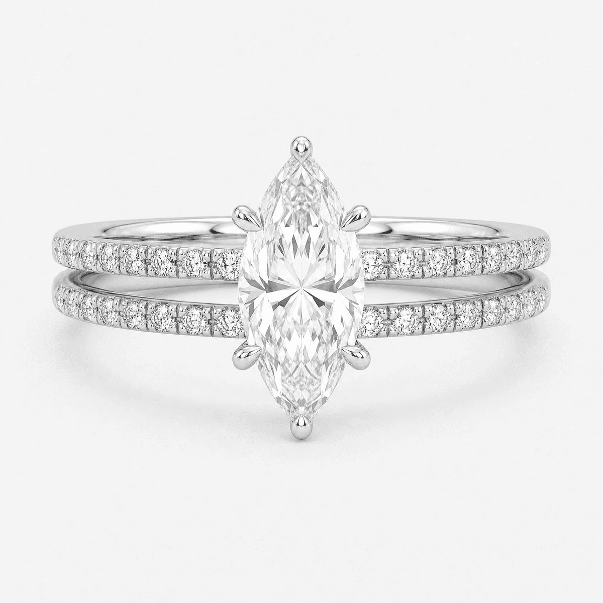 Marquise Double Band Ring