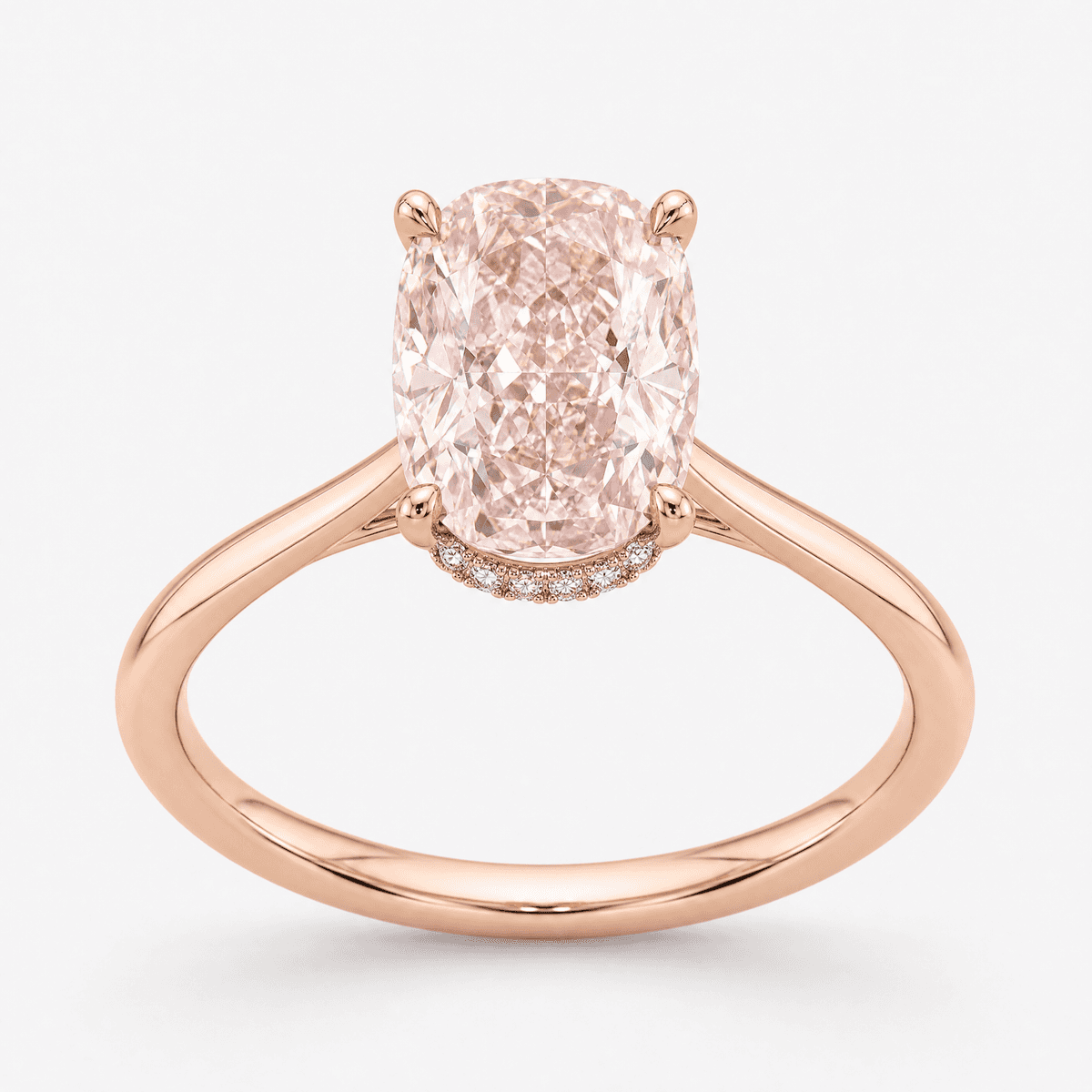 Pink Elongated Cushion Ring