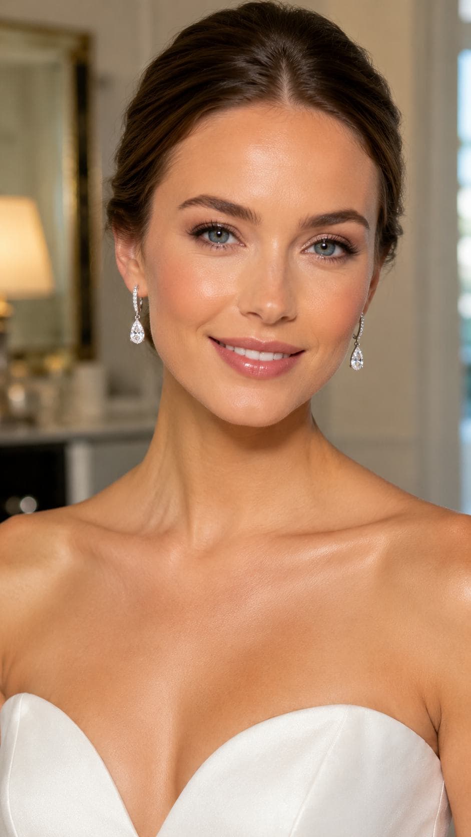 Stud earrings that keep the diamond close and clear.
