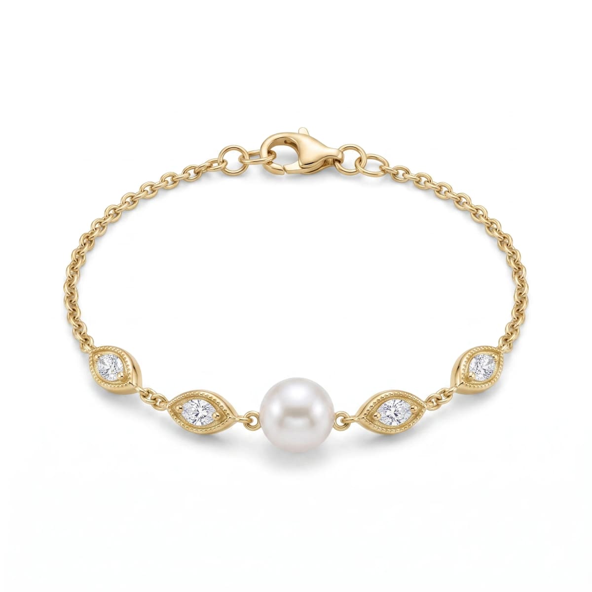 Belaroq Vivienne Star Emblem Yellow Gold Lab Diamond Bracelet