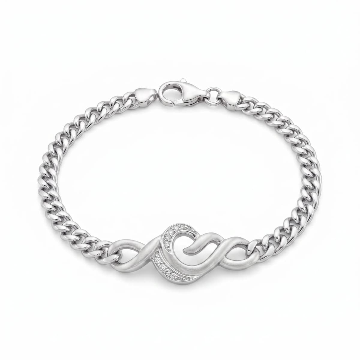 Belaroq Avalon Compass Luxe White Gold Lab Diamond Bracelet