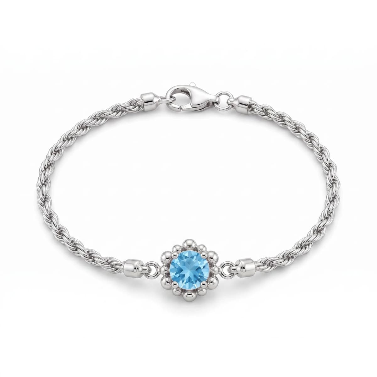 Belaroq Coralie Meadow Court White Gold Topaz Bracelet