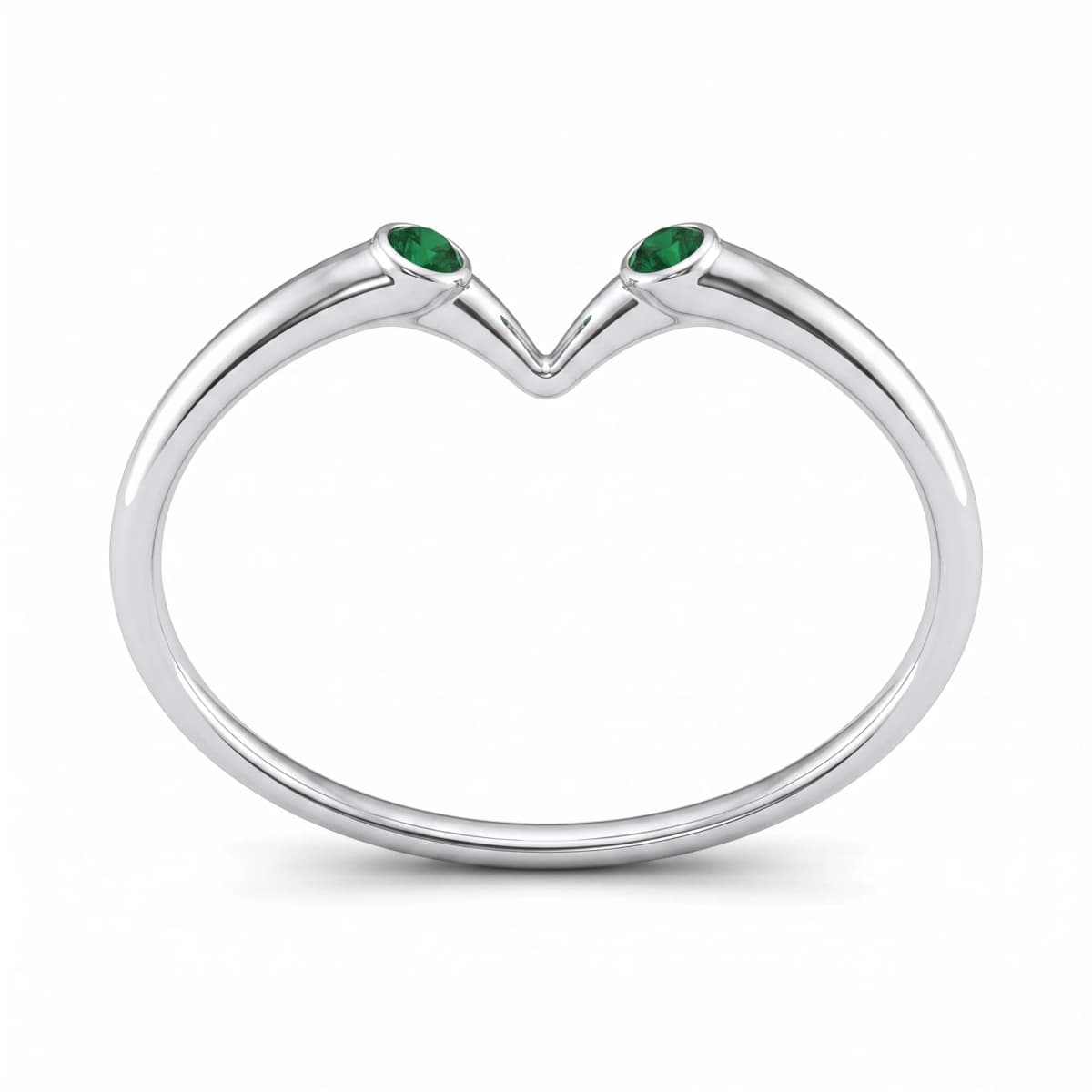 Belaroq Lyra Wisp Maison White Gold Emerald Bangle Bracelet