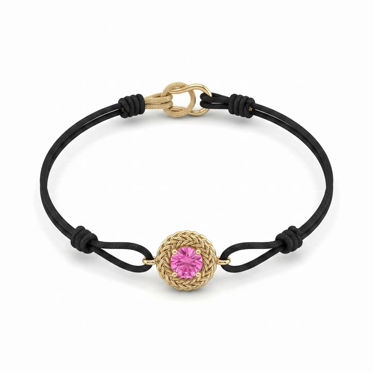 Belaroq Aurette Pearl Velvet Yellow Gold Sapphire Cord Bracelet