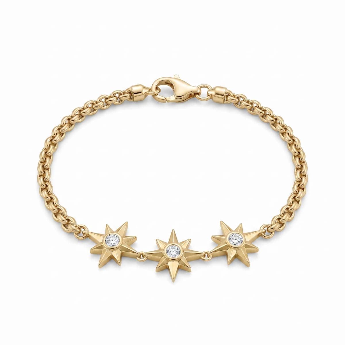 Belaroq Aria Sol Monde Yellow Gold Diamond Bracelet