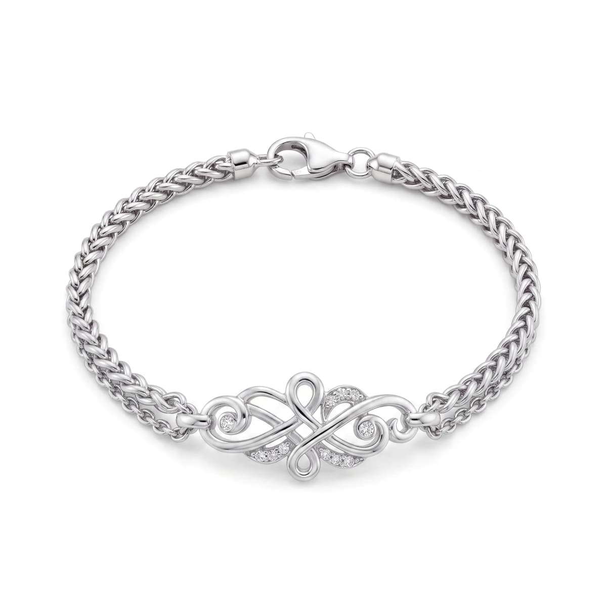 Belaroq Virelle Charm Lattice Silver Bracelet