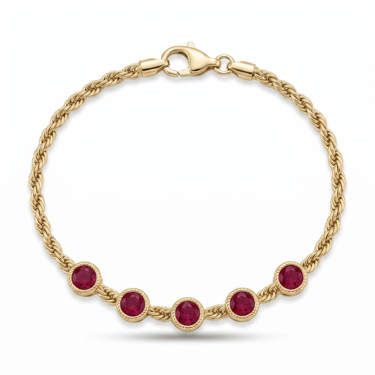 Belaroq Mireya Bloom Serein Yellow Gold Ruby Bracelet