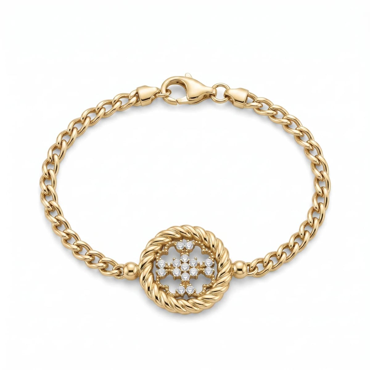 Belaroq Roselle Sonata Dore Yellow Gold Zirconia Bracelet