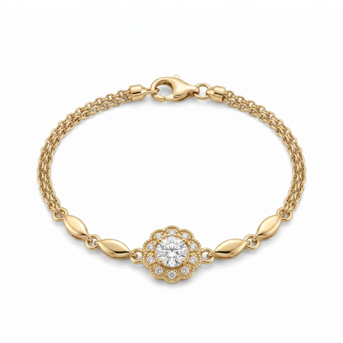 Belaroq Calenne Echo Arcade Yellow Gold Diamond Bracelet