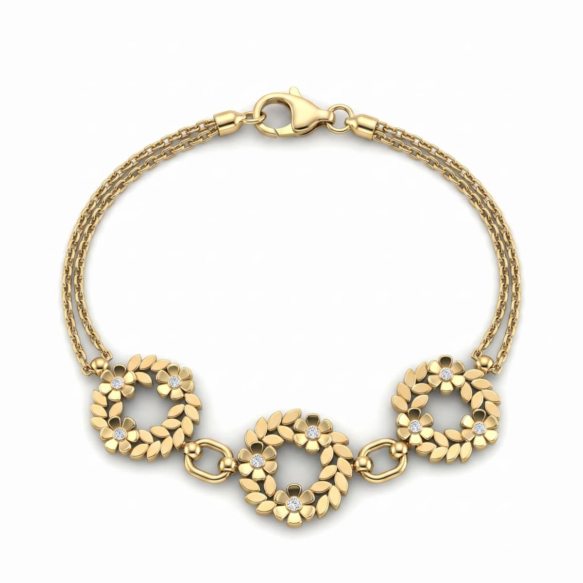 Belaroq Opaline Cove Heritage Yellow Gold Diamond Bracelet