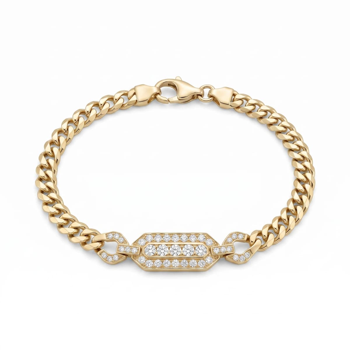 Belaroq Alira Orbit Emblem Yellow Gold Diamond Bracelet