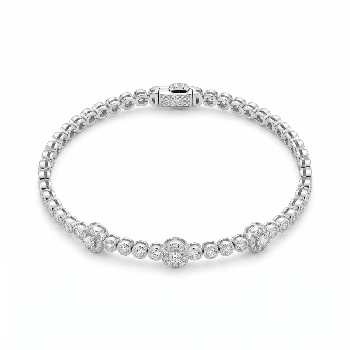 Belaroq Lucienne Swan Monde White Gold Diamond Bracelet