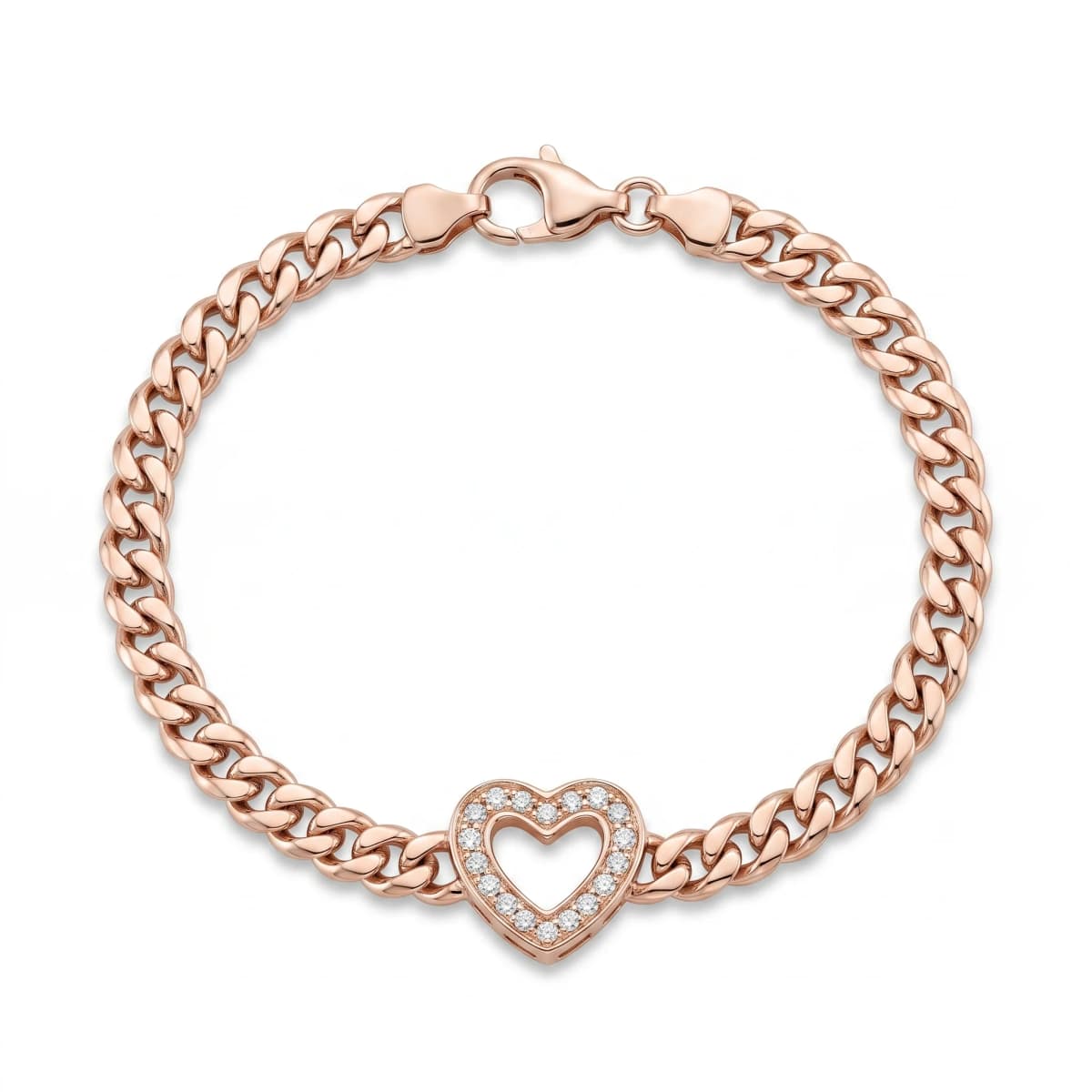 Belaroq Elara Lumen Milgrain Rose Gold Diamond Bracelet