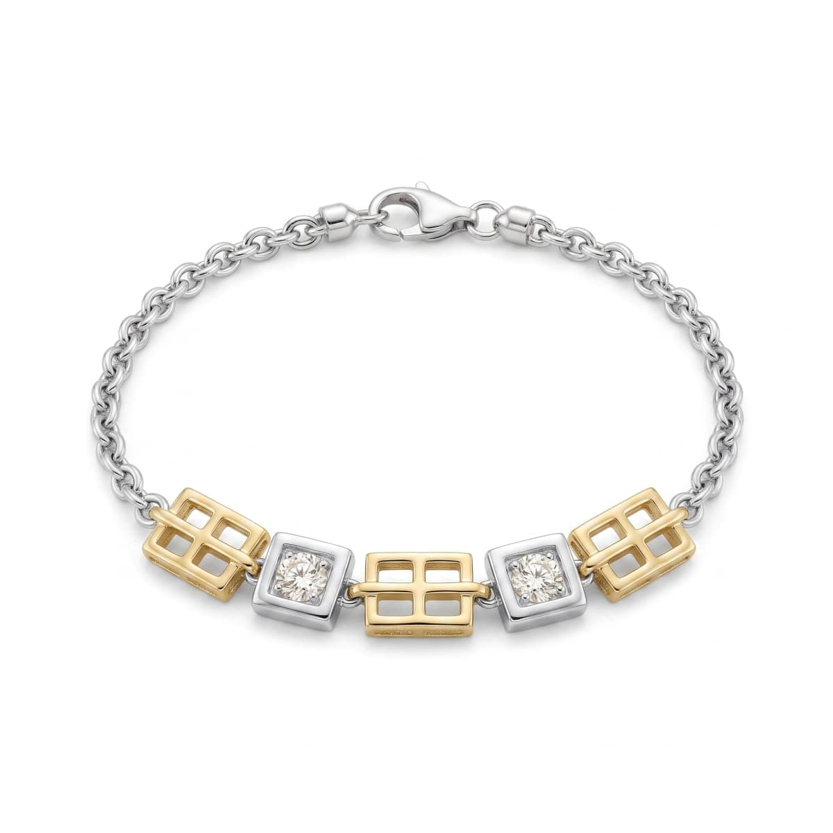 Belaroq Alouette Silk Lattice Yellow Gold Diamond Bracelet