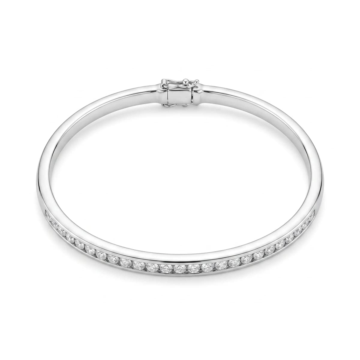 Belaroq Serena Vista Eclat White Gold Diamond Bangle Bracelet