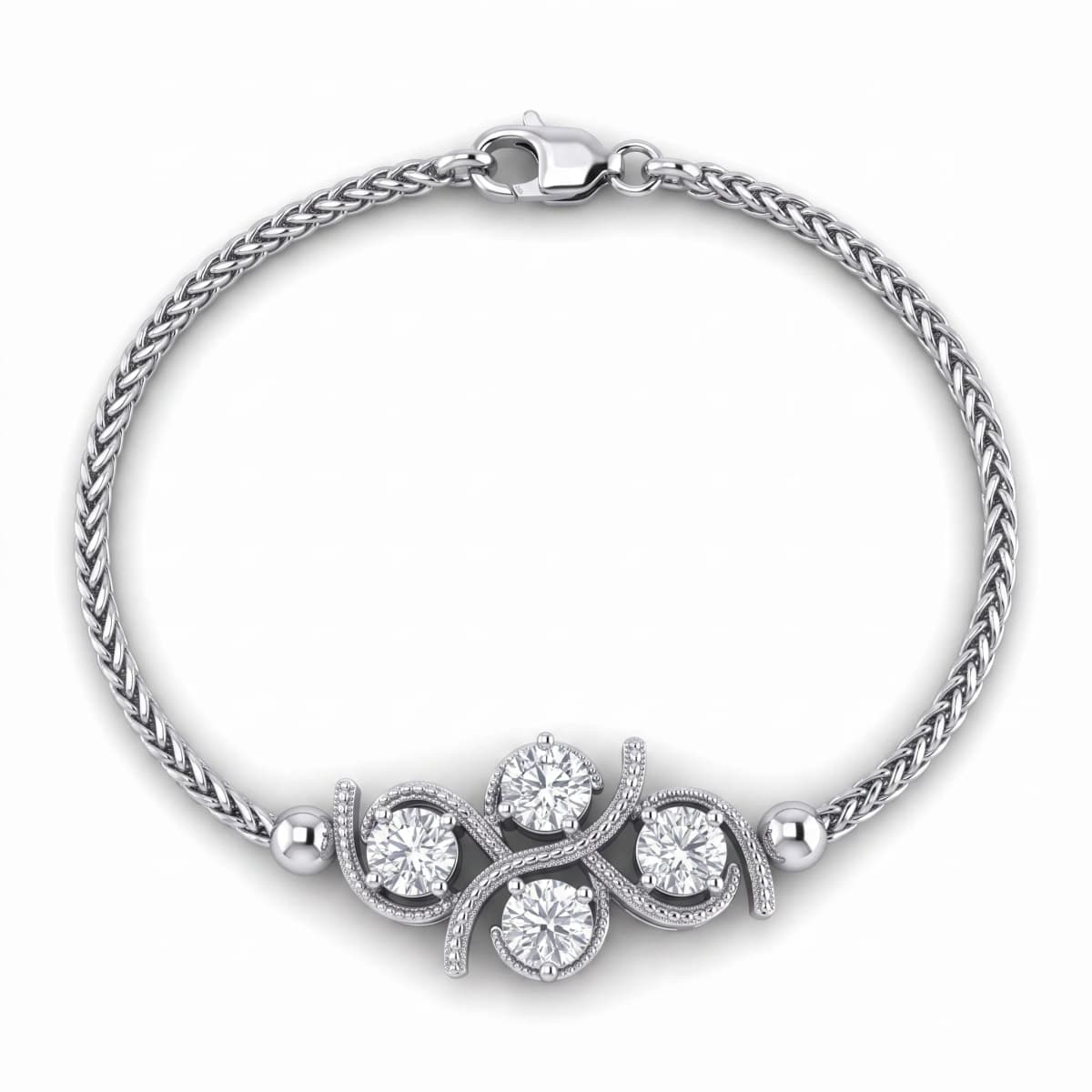 Belaroq Novelle Mist Keepsake White Gold Lab Diamond Bracelet