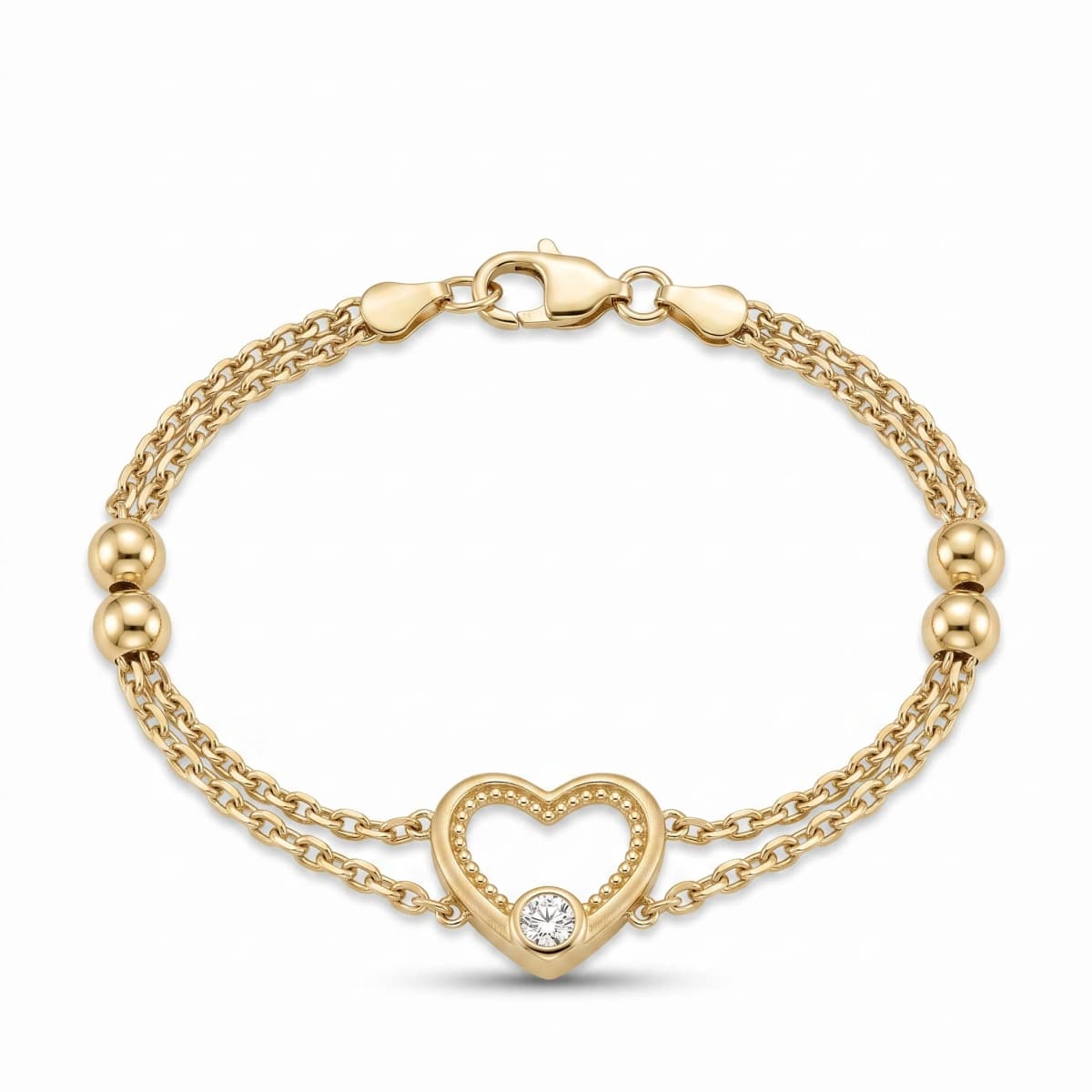 Belaroq Aria Sol Duchess Yellow Gold Zirconia Bracelet