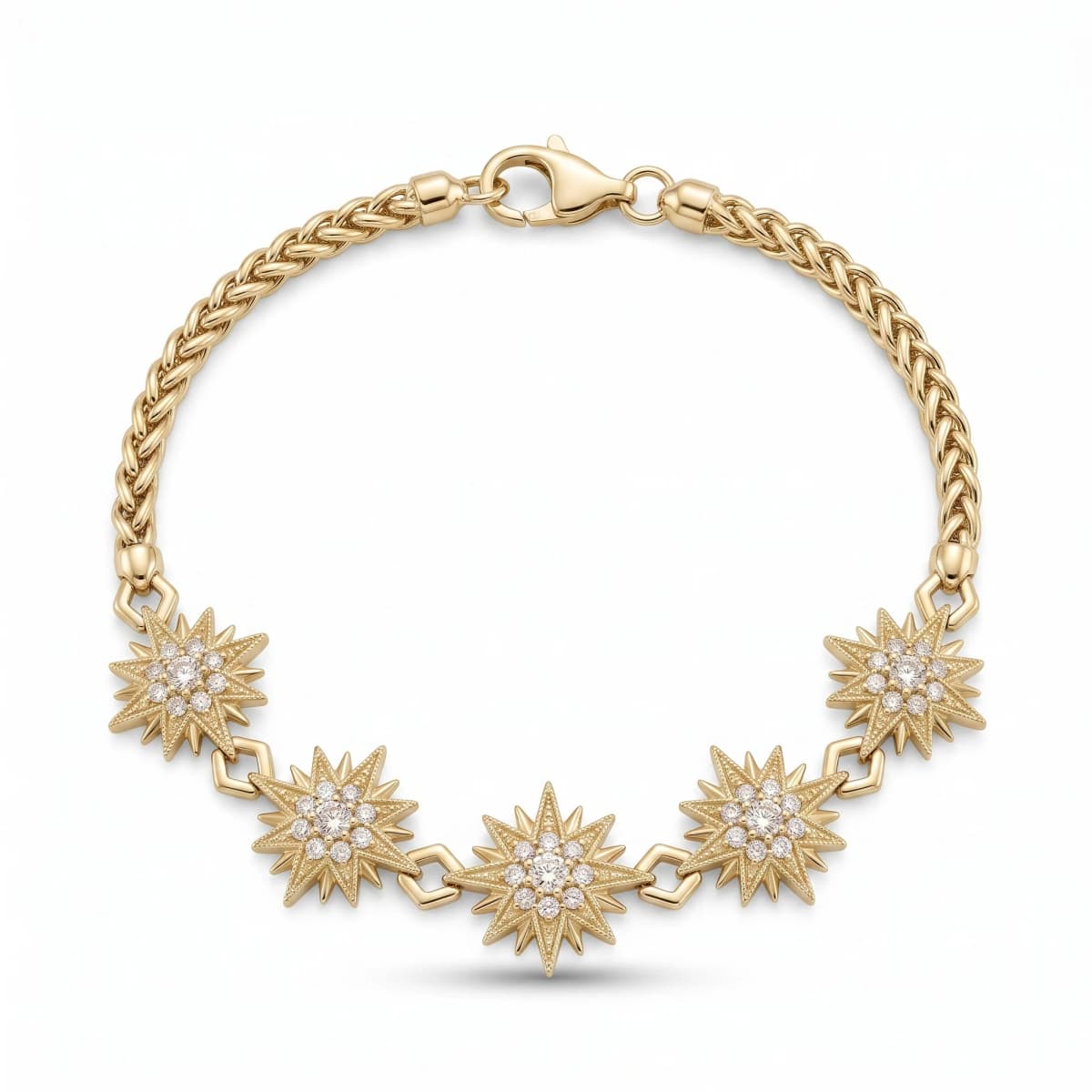 Belaroq Amara Lace Aube Yellow Gold Lab Diamond Bracelet