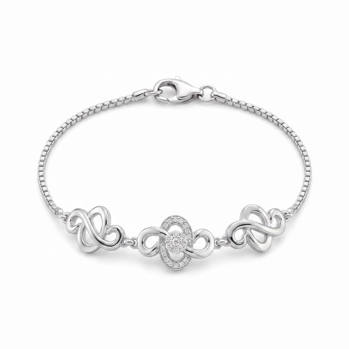 Belaroq Elenor Ray Monde Fine Metal Diamond Bracelet