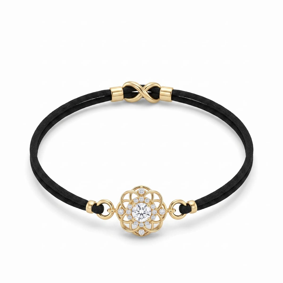 Belaroq Roselle Sonata Opus Yellow Gold Lab Diamond Cord Bracelet