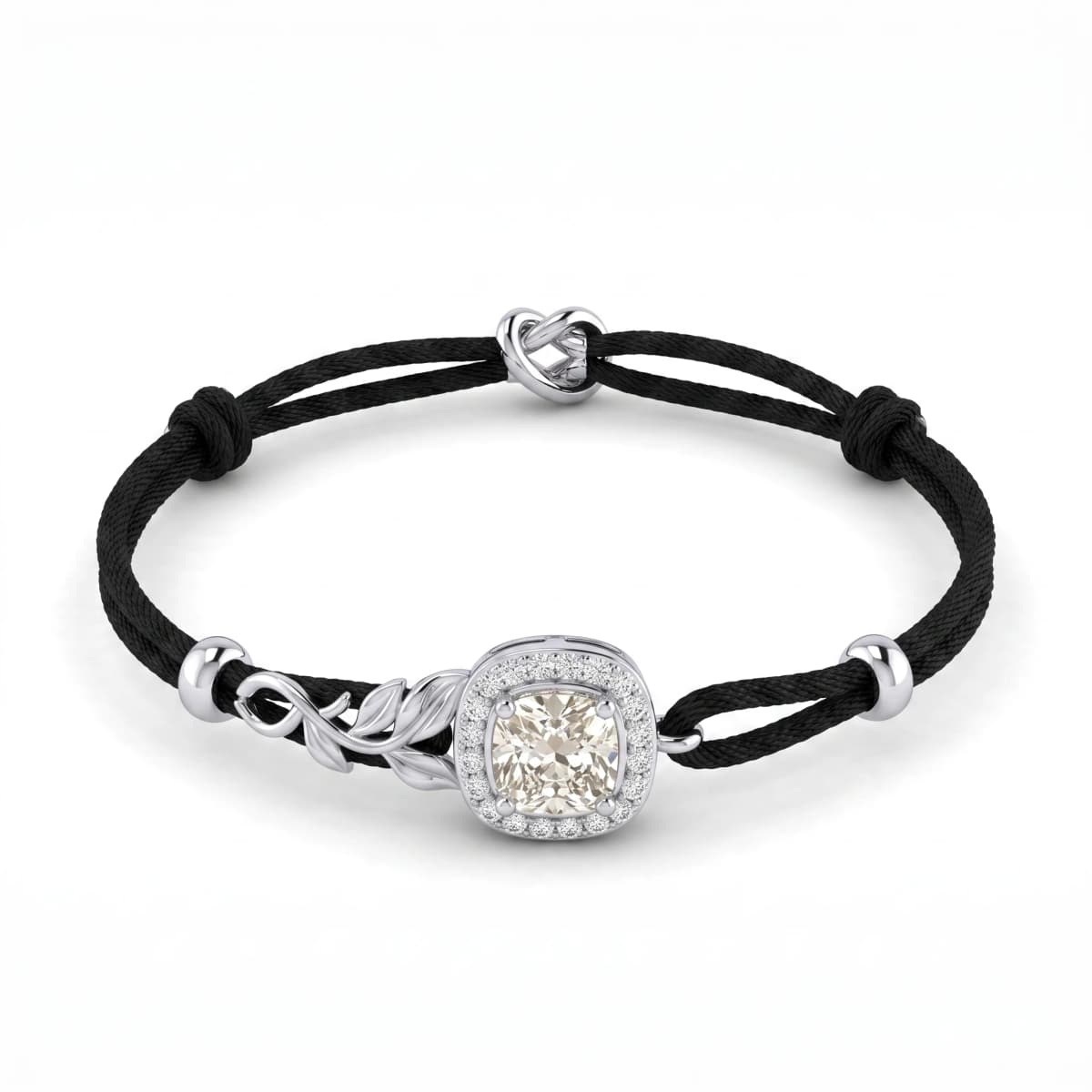 Belaroq Marella Flare Whisper White Gold Diamond Cord Bracelet