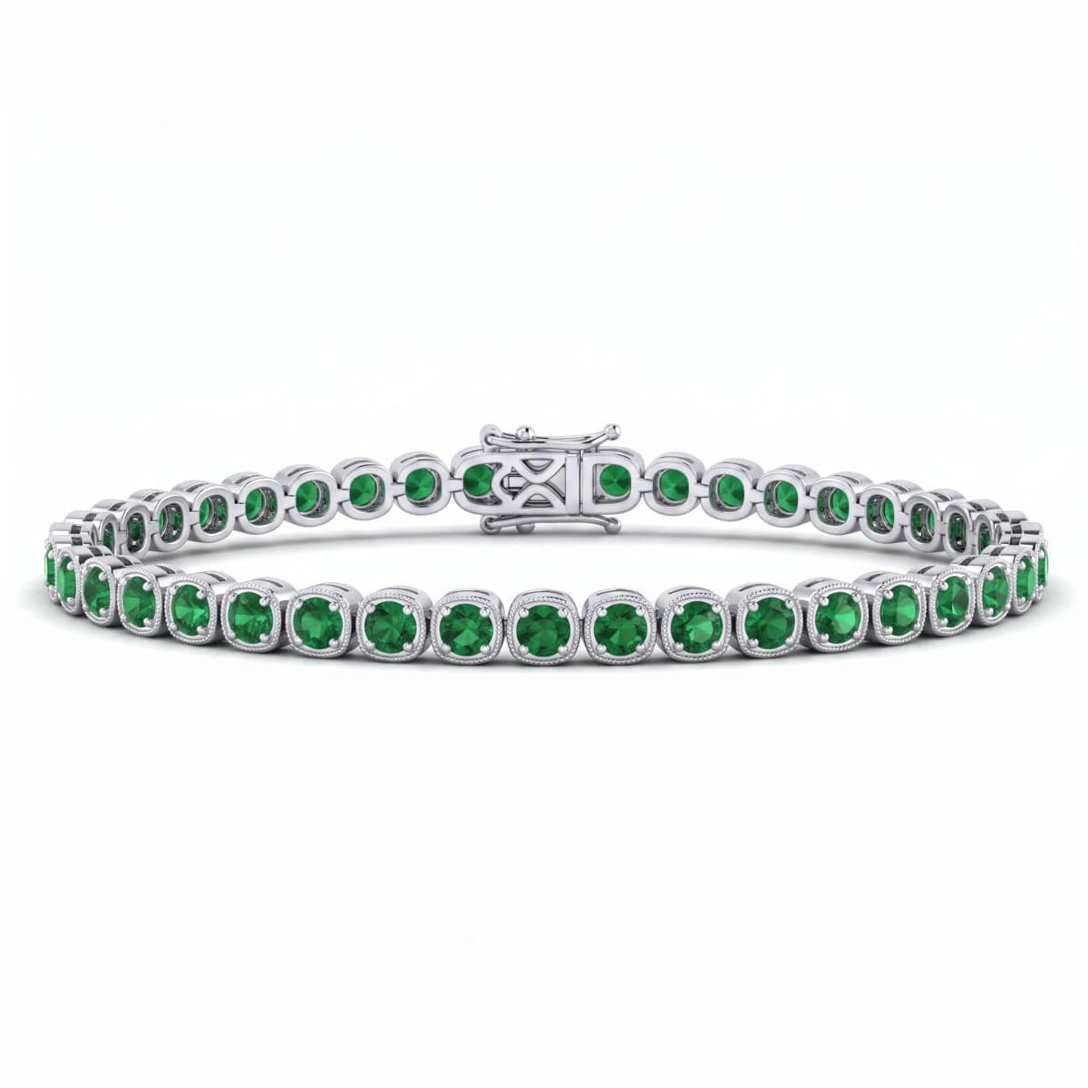 Belaroq Lunelle Breeze Fable White Gold Emerald Bracelet