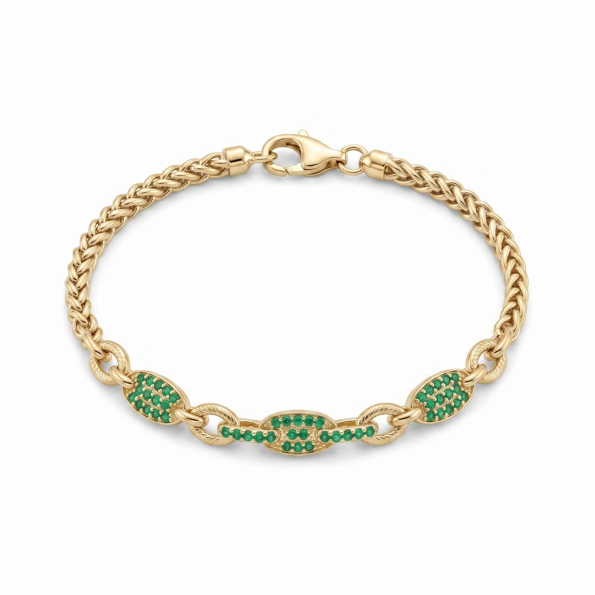 Belaroq Meliora Nova Radiant Yellow Gold Emerald Bracelet