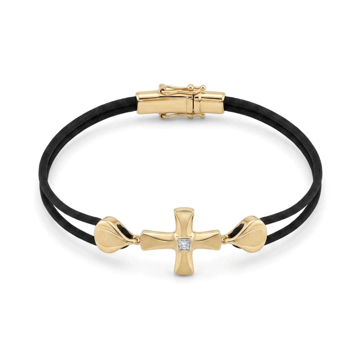 Belaroq Selene Oath Verve Yellow Gold Lab Diamond Cord Bracelet