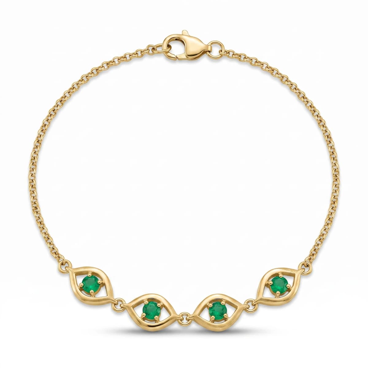Belaroq Aurelia Ribbon Atelier Yellow Gold Emerald Bracelet
