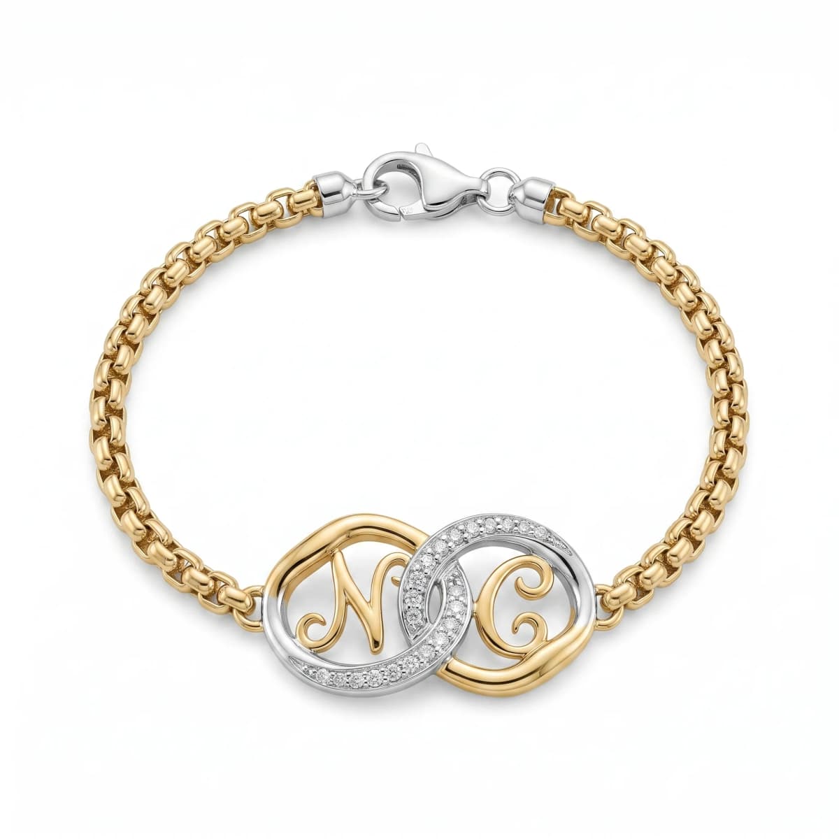 Belaroq Esmere Lyric Court Two Tone Gold Bracelet