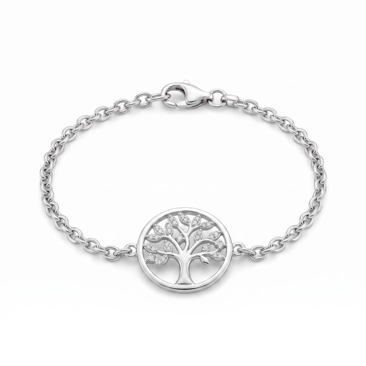 Belaroq Valora Cascade Poise White Gold Zirconia Bracelet