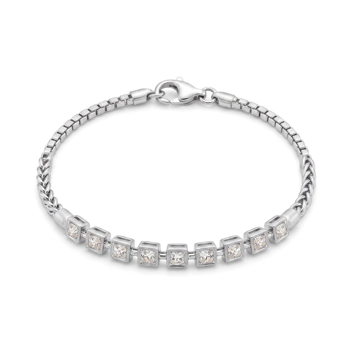 Belaroq Vivienne Star Regal White Gold Diamond Bracelet