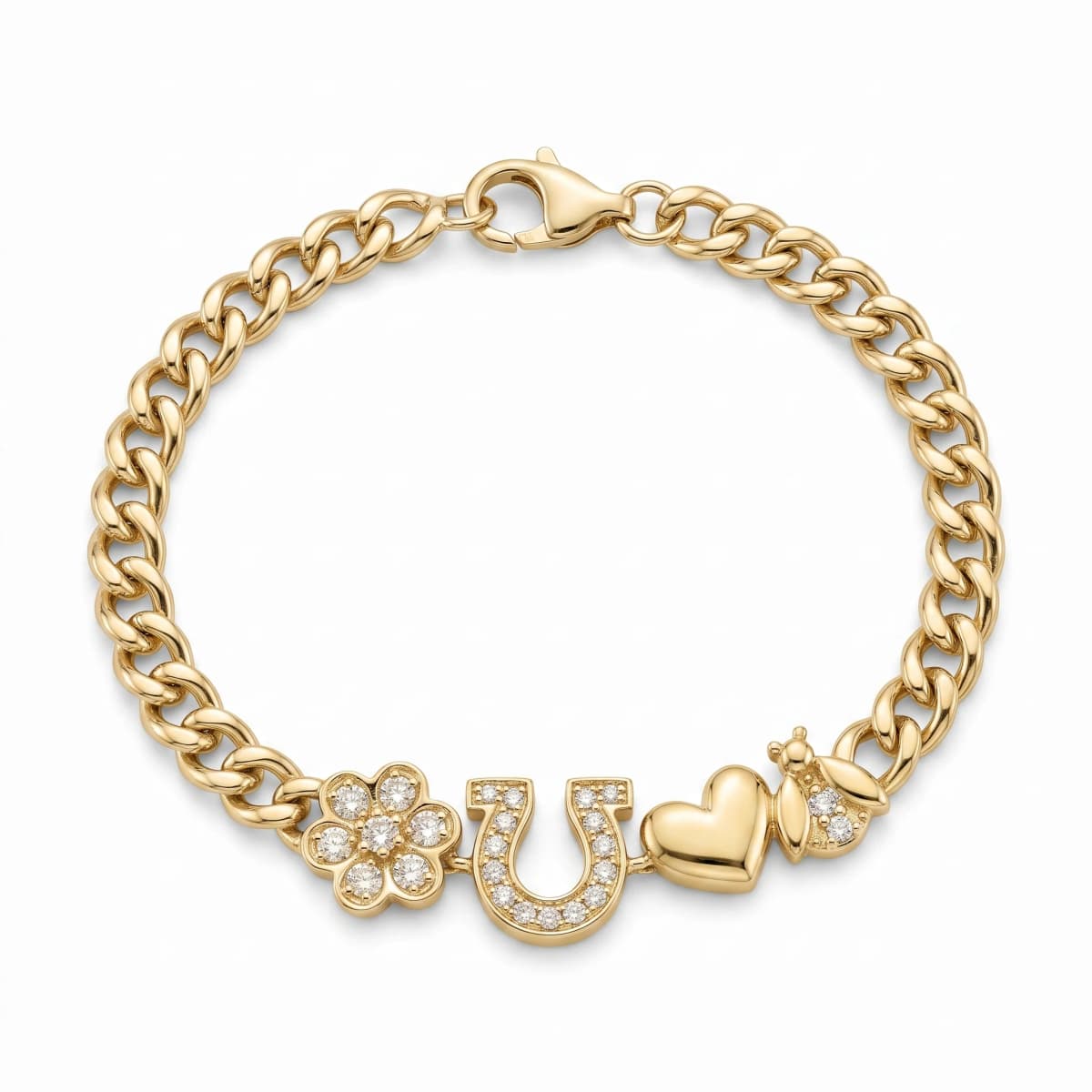 Belaroq Novelle Mist Monde Yellow Gold Diamond Bracelet