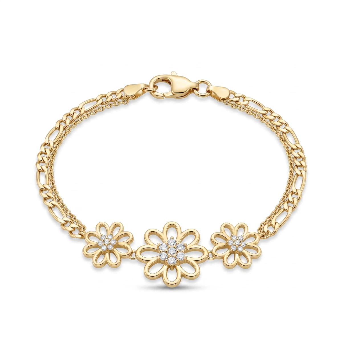 Belaroq Amara Lace Adorn Yellow Gold Zirconia Bracelet